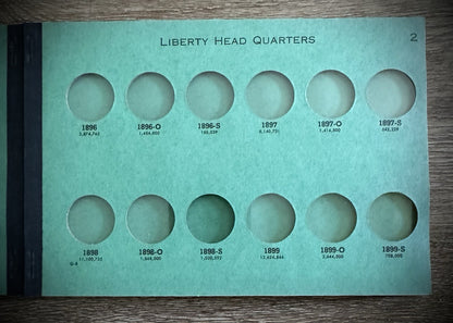 Never Used Vintage Meghrig Barber Quarters 1892-1905 G-8 G-9 Albums Empty3