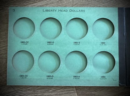 Never Used Vintage Meghrig Morgan Dollars 1878-1921 G-16 G-17 G-18 Albums Empty5
