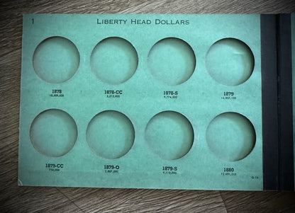 Never Used Vintage Meghrig Morgan Dollars 1878-1921 G-16 G-17 G-18 Albums Empty3