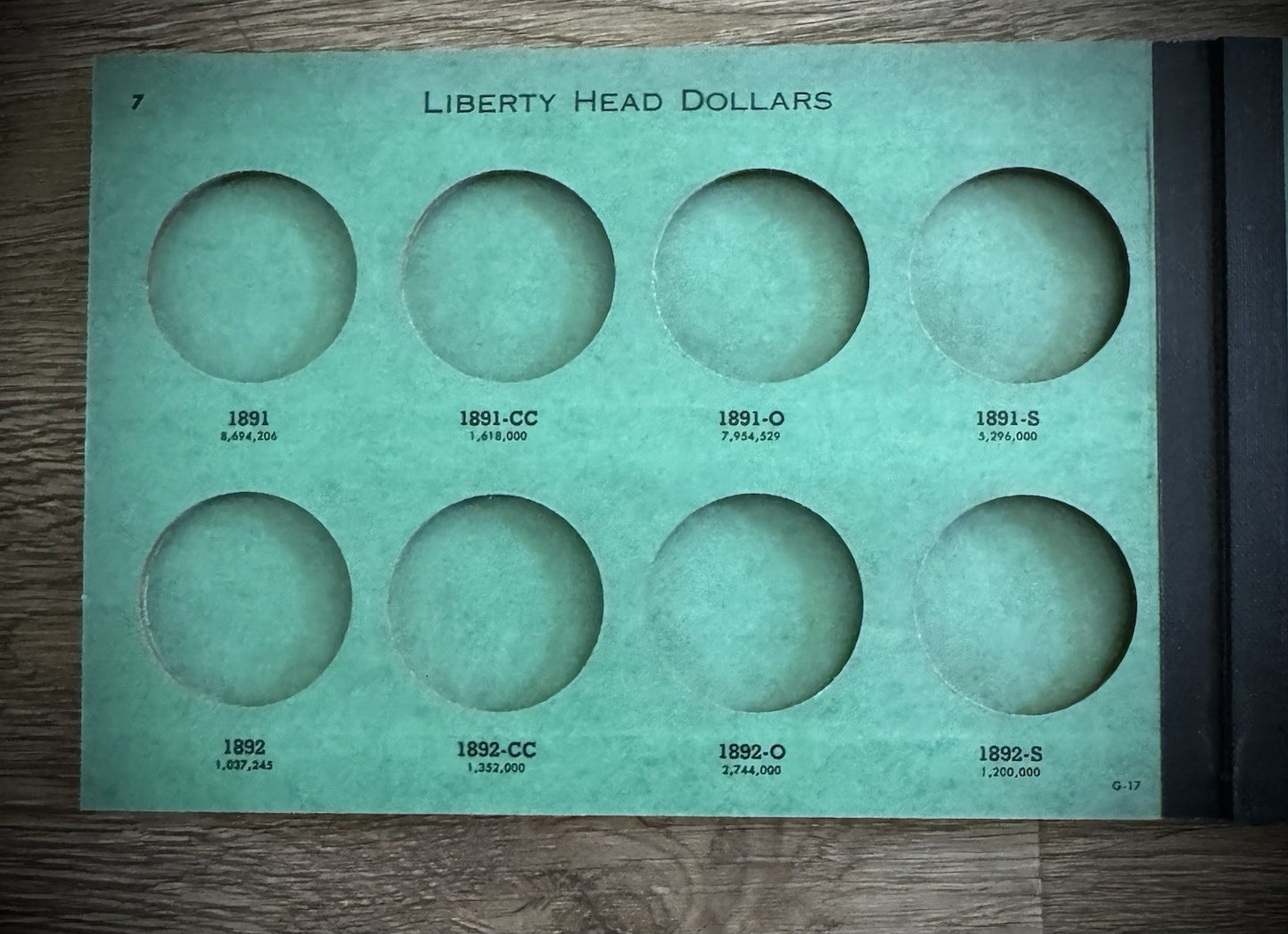 Never Used Vintage Meghrig Morgan Dollars 1878-1921 G-16 G-17 G-18 Albums Empty11