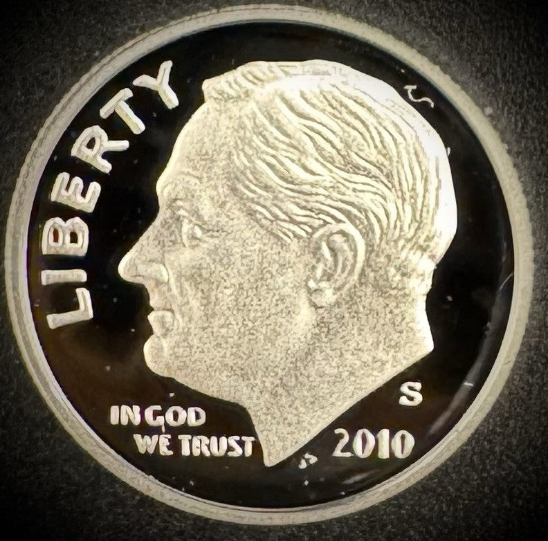 2016-S 90% SILVER GEM PROOF Roosevelt Dime 10C .900 Fine DEEP ULTRA CAMEO0