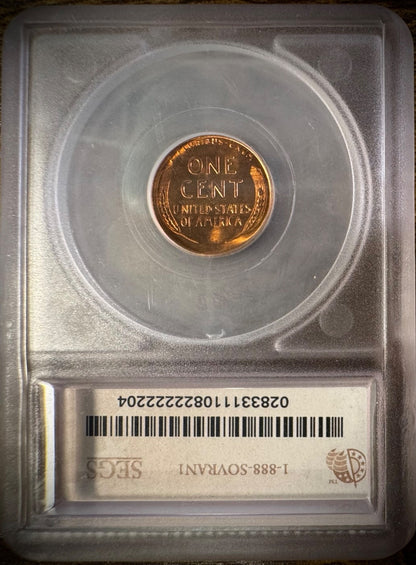 1955-S Lincoln Wheat Cent Penny SEGS RED SAMPLE slab1