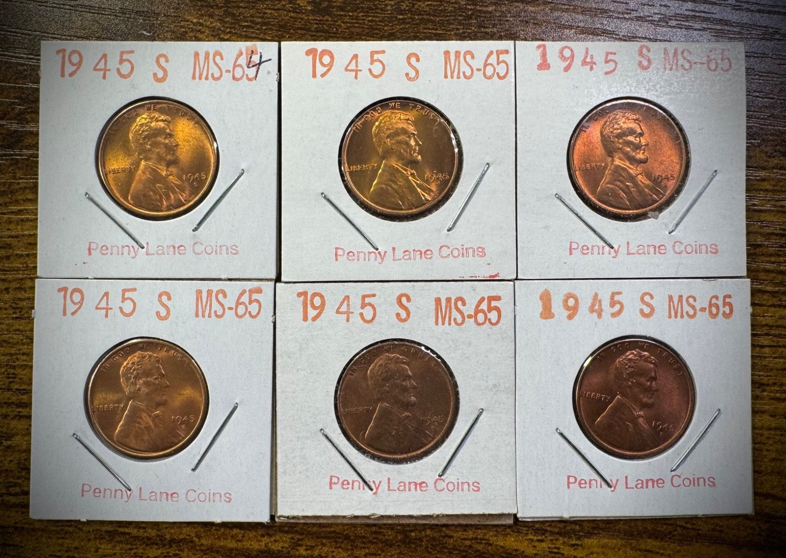 Lincoln Wheat Cent 1945-S 1950-S 1951-D 1953-D 1954-D&S 41 Coin Overstock Lot1