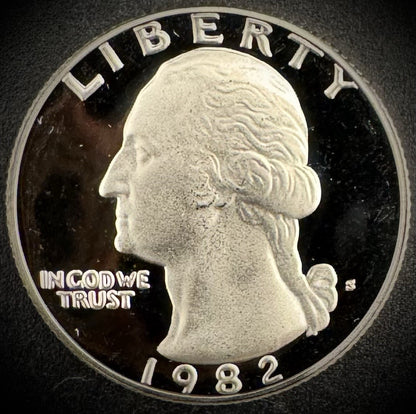 1982-S Washington Quarter PROOF Clad Coin0