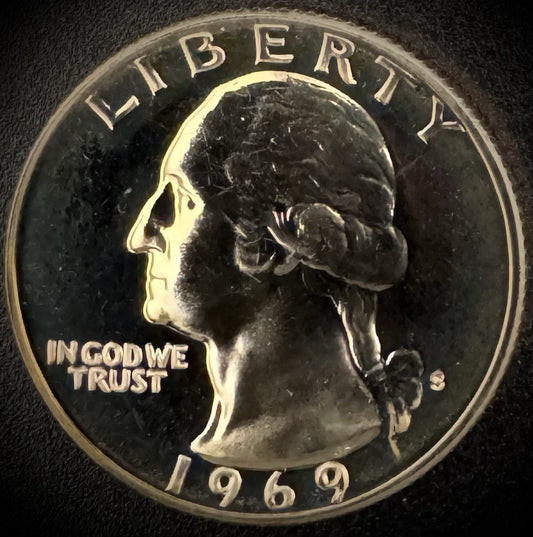 1969-S Washington Quarter PROOF Clad Coin0