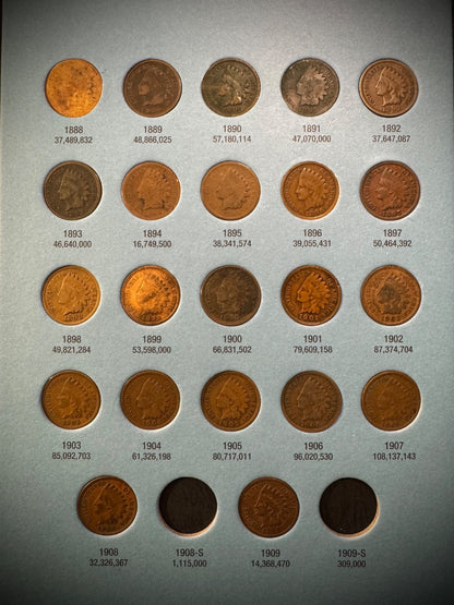 1857-1909 Flying Eagle Indian Head Cent Collection 29 Coins Starter Set Whitman3