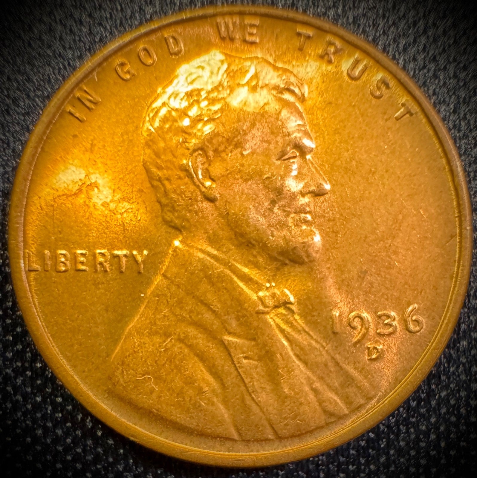 1936-D Lincoln Wheat Cent Brilliant Uncirculated RED GEM0