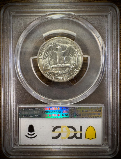 (1932-1964) Silver Washington Quarter ERROR Tapered Planchet 5.4 Grams PCGS MS632