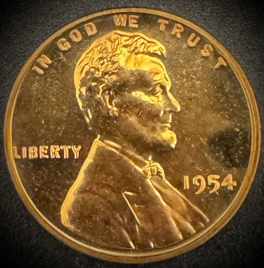 1954 Lincoln Wheat Cent RED PROOF LUSTROUS LOW MINTAGE 233,300 #20