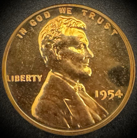 1954 Lincoln Wheat Cent RED PROOF LUSTROUS LOW MINTAGE 233,300 #20