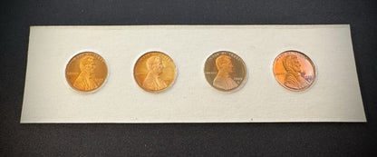 2009-S Lincoln Bicentennial Cent GEM PROOF 4 Coin Set GORGEOUS Naturally Toned3