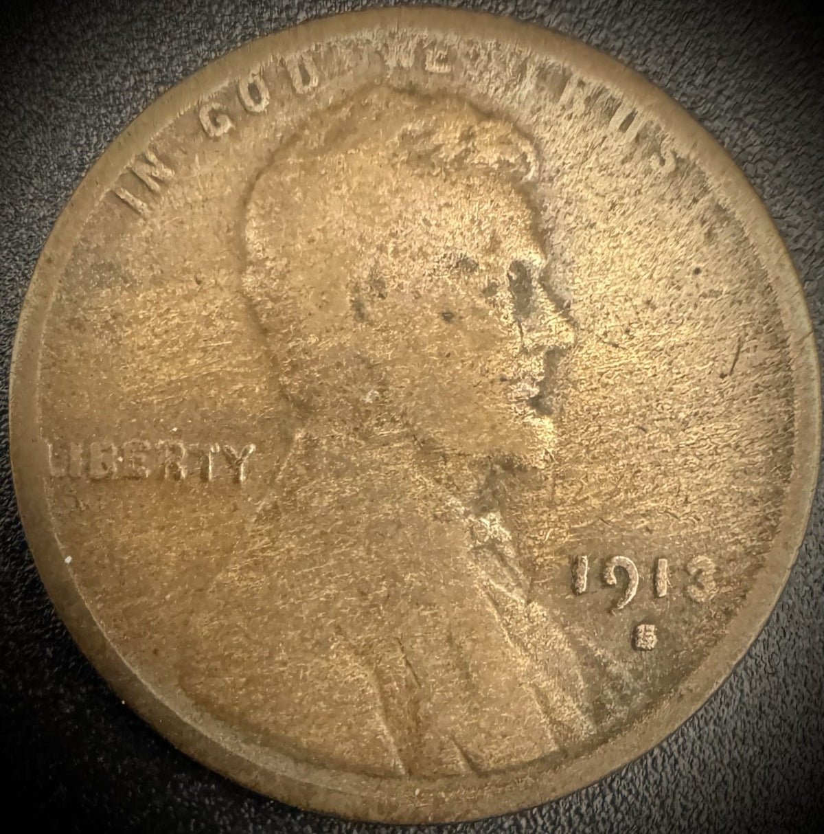1913-S Lincoln Wheat Cent SEMI-KEY DATE #10