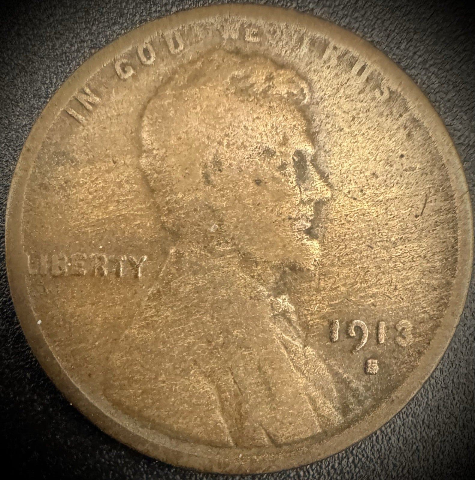 1913-S Lincoln Wheat Cent SEMI-KEY DATE #10