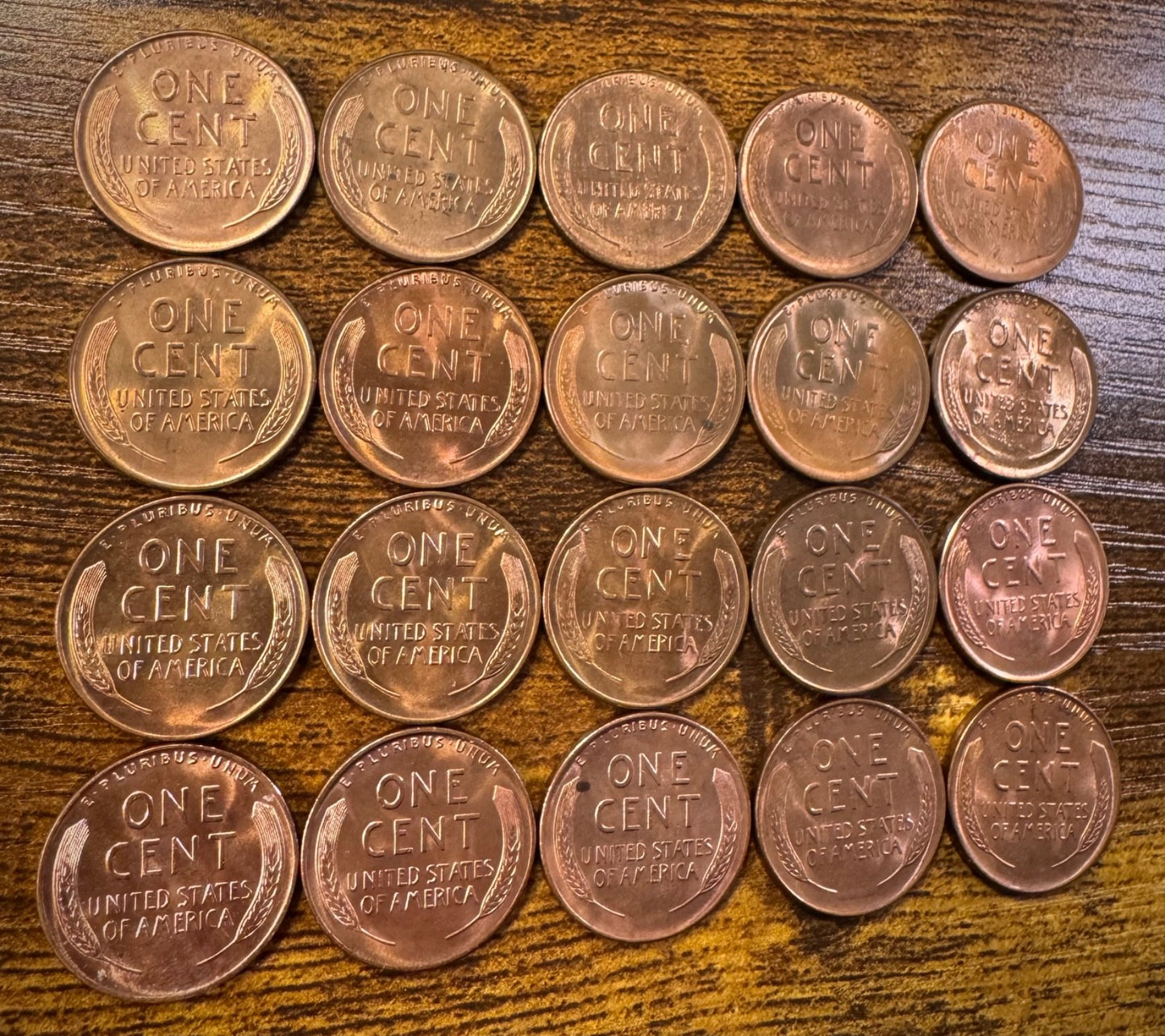 1936 Lincoln Wheat Cent Brilliant Uncirculated And Uncirculated Lot Of 20 Coins7