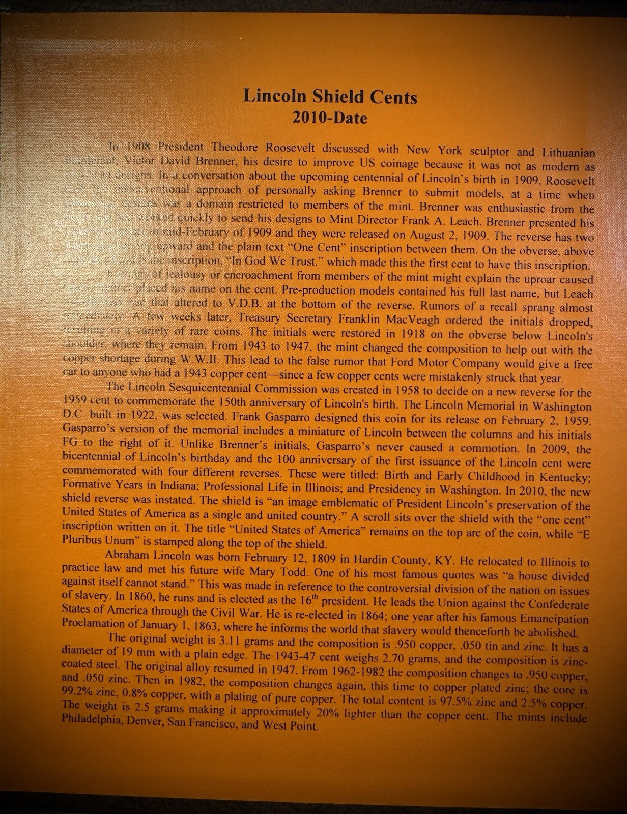 2010-2026 P D Lincoln Shield Cent Penny COMPLETE 34 Coin Set in NEW Dansco 71046