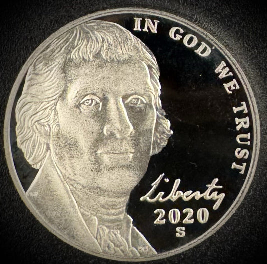 2020-S Jefferson Nickel GEM PROOF DEEP ULTRA CAMEO Coin0