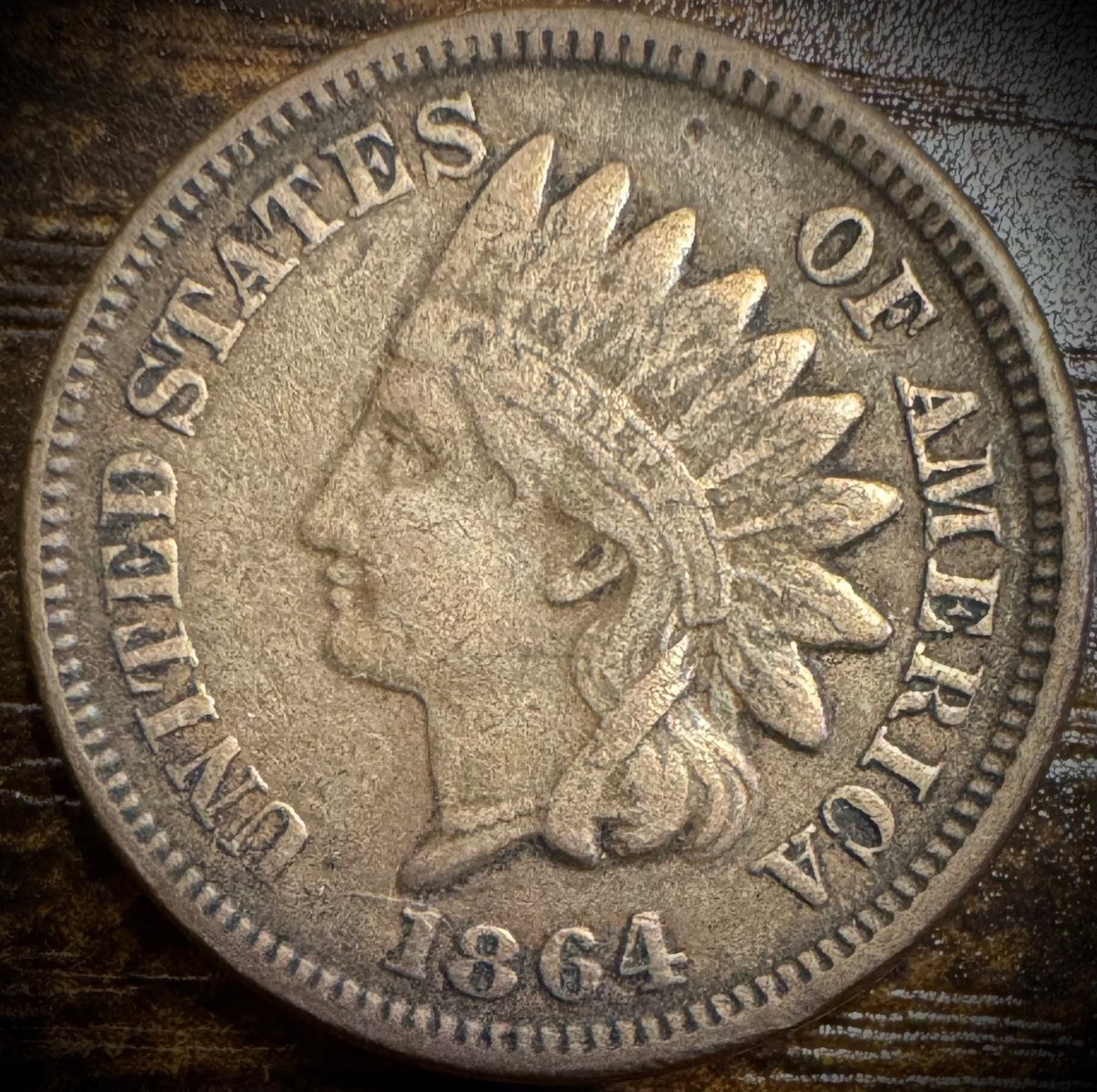 1864 Indian Head Cent Penny Copper-Nickel0