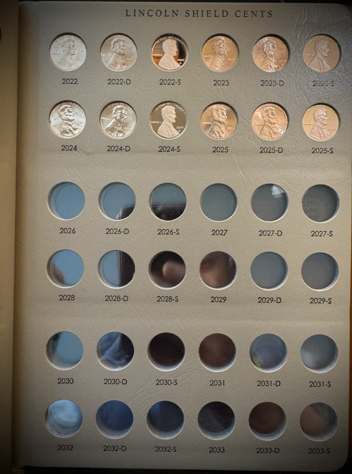2010-2025 P D S Lincoln Shield Cent COMPLETE 48 Coin w PROOFS in NEW Dansco 81043
