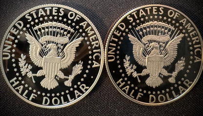2025-S Kennedy Half Dollar GEM PROOF .999 99.9% Silver & Clad 2 Coin Lot Set3