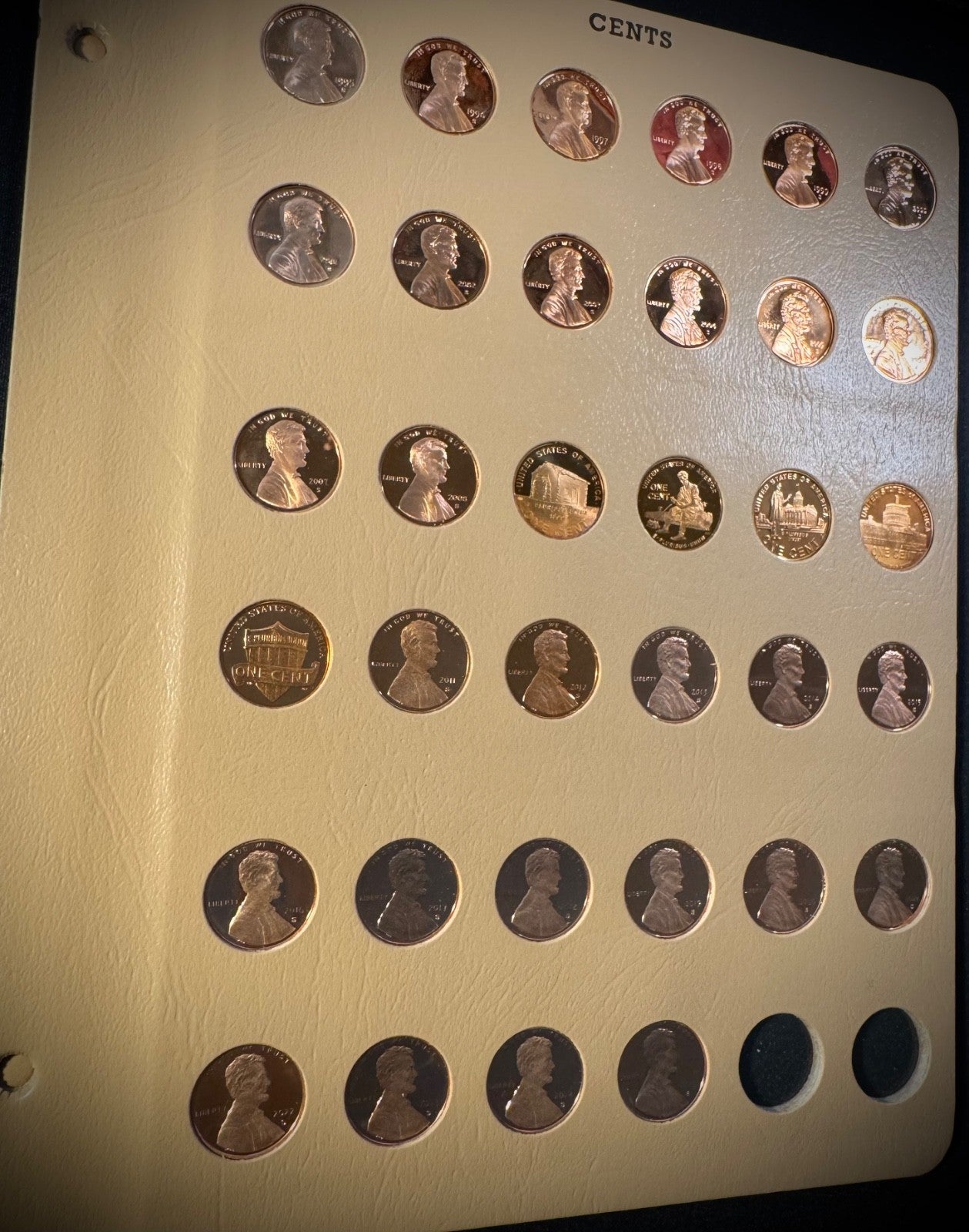 1959-2025 S Lincoln GEM PROOF Cents DEEP CAMEO COMPLETE 72 Coins NEW DANSCO Pgs10