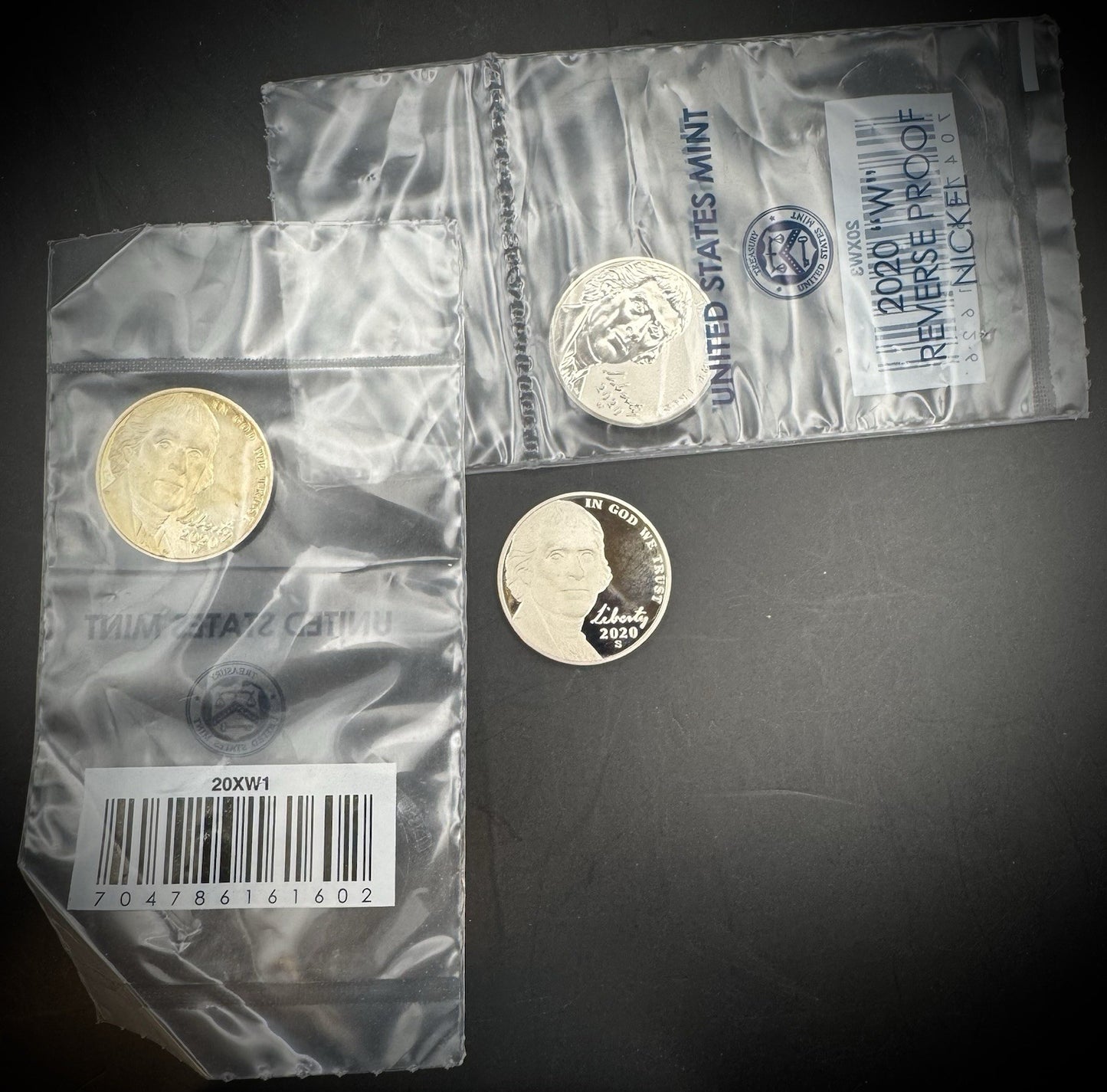 2020 W & S Jefferson Nickel GEM PROOF REVERSE PROOF DEEP CAMEO Lot Of 3 Coins7