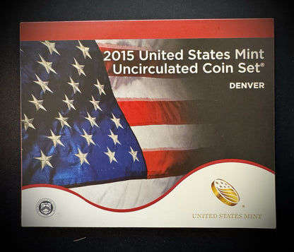 2015 US Mint Uncirculated 28 Coin Set P & D Philadelphia & Denver 14 Coins Each4