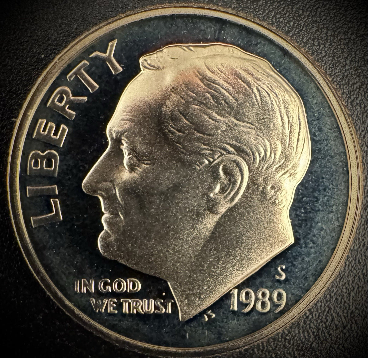1989-S PROOF Roosevelt Dime 10C Clad DEEP CAMEO Coin From US Mint Proof Set0