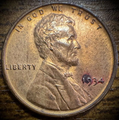 1934-P Lincoln Wheat Cent Uncirculated #40