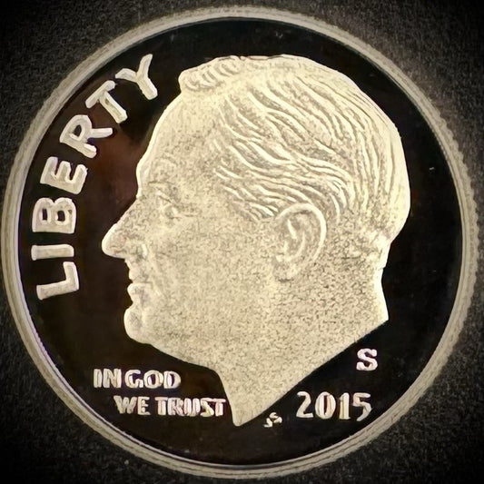 2015-S GEM PROOF Roosevelt Dime 10C Clad DEEP CAMEO Coin0