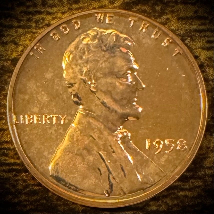 1958 Lincoln Wheat Cent PennyPROOF LUSTROUS0