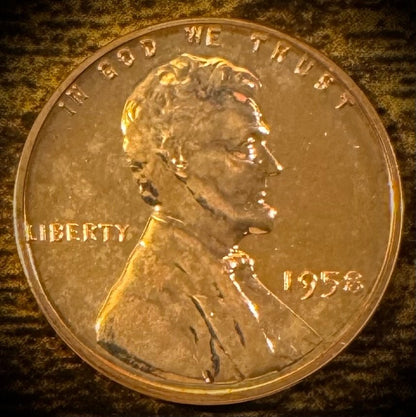 1958 Lincoln Wheat Cent PennyPROOF LUSTROUS0