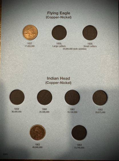 1857-1909 Flying Eagle Indian Head Cent Collection 28 Coins Starter Set Whitman1