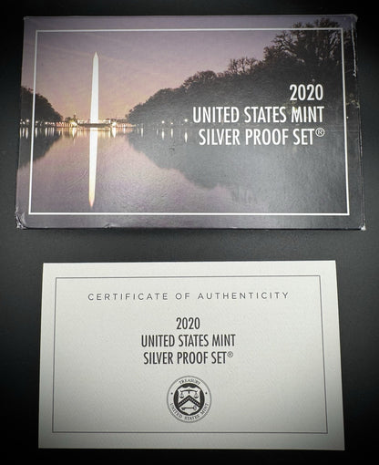 2020-S .999 SILVER America the Beautiful Quarter Set w 2020 US MINT Box COA2