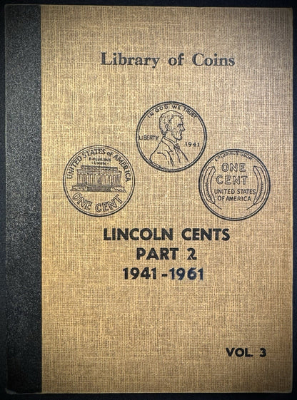 Gently Used Vintage Library of Coins Lincoln Cents Part 2 1941-1961 VOL 3 Album0
