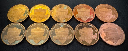 2010-2019 S Lincoln Shield Cent GEM PROOF 10 Coin CONSECUTIVE Years Lot Set1