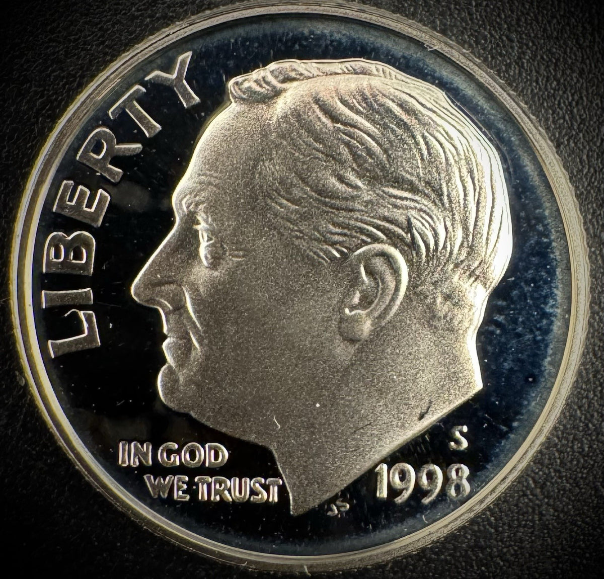 1998-S GEM PROOF Roosevelt Dime 10C SILVER DEEP ULTRA CAMEO Coin0