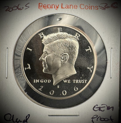 2006-S GEM PROOF Kennedy Half Dollar Clad 50C DEEP ULTRA CAMEO #42