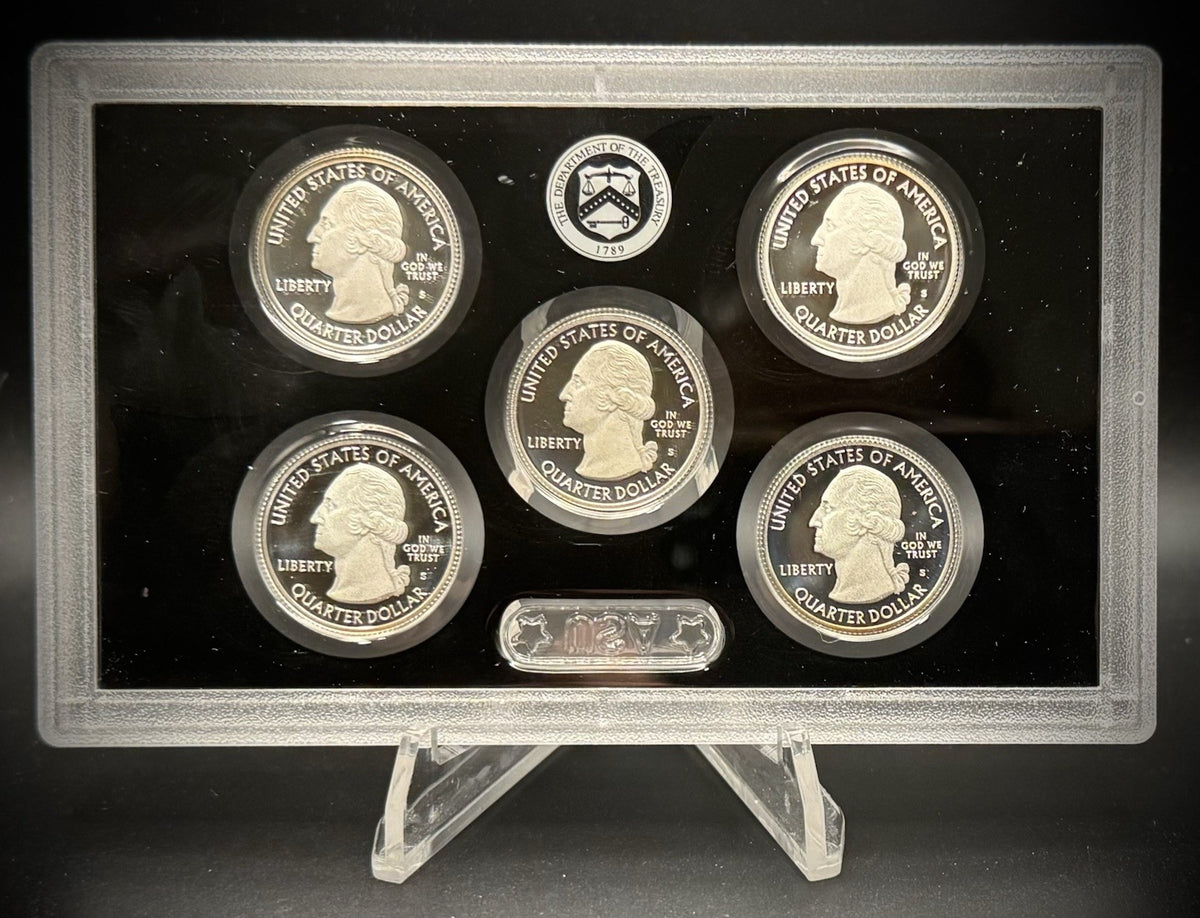 2011-S 90% SILVER America the Beautiful PROOF Quarter Set w 2011 US MINT Box COA2
