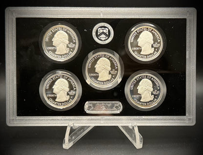 2011-S 90% SILVER America the Beautiful PROOF Quarter Set w 2011 US MINT Box COA2