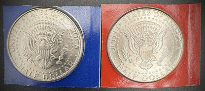 2007 P D Satin Finish Kennedy Half Dollar 2 Coins From US Mint Uncirculated Set1
