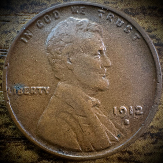 1912S Lincoln Wheat Cent SEMIKEY DATE #50