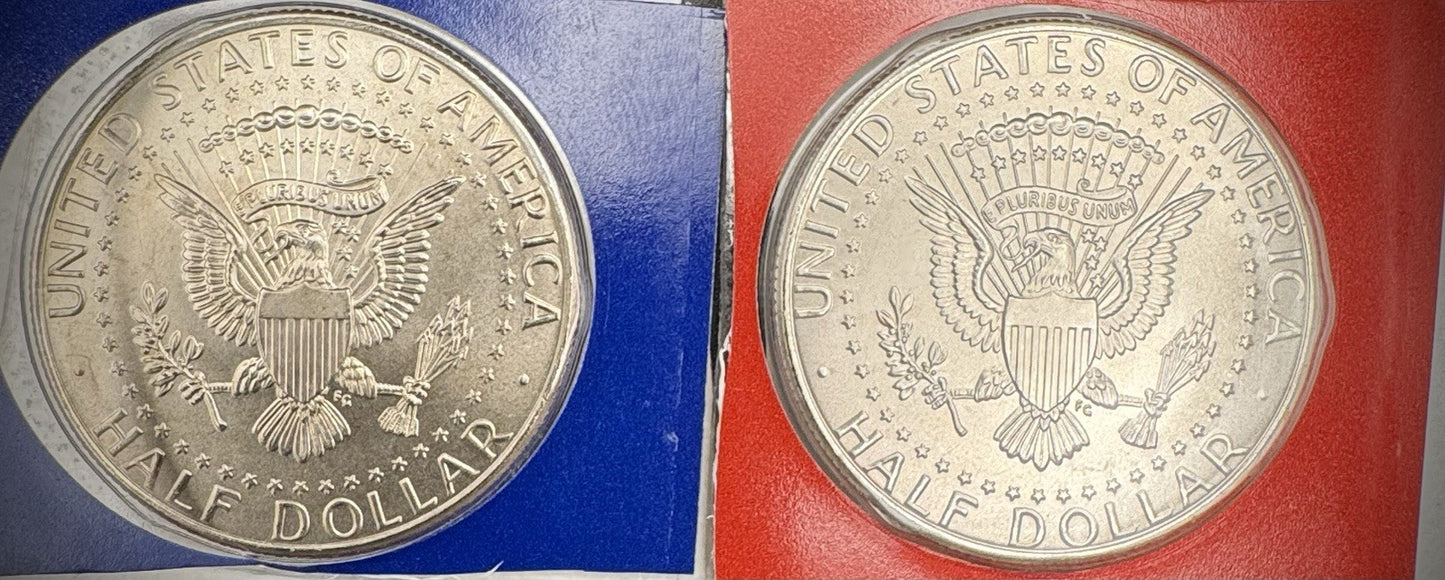 2009 P D Satin Finish Kennedy Half Dollar 2 Coins From US Mint Uncirculated Set1