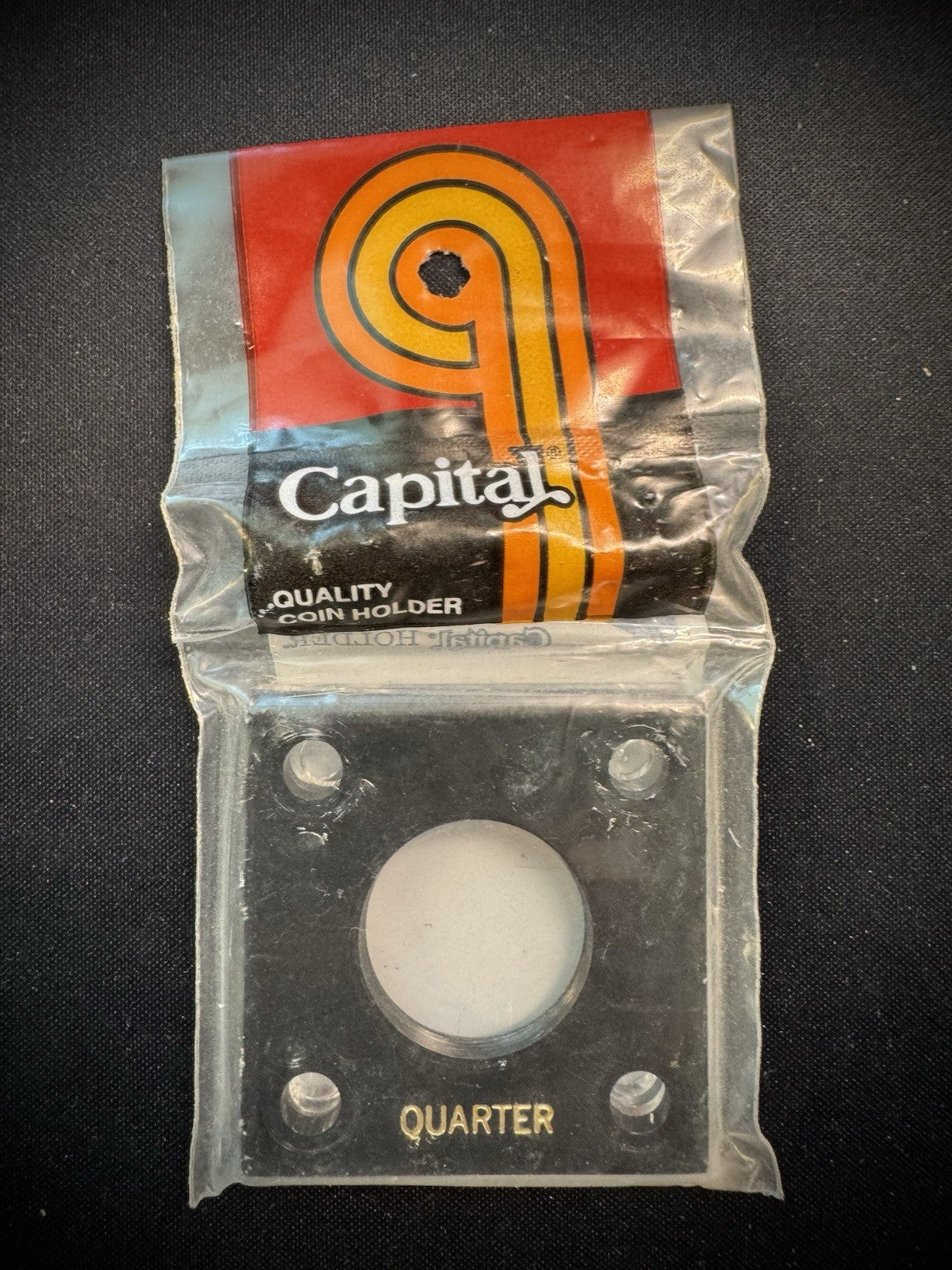 Capital Plastic Holder For 25 Cent Quarter 2x2 Black Quality Coin Holder Display0