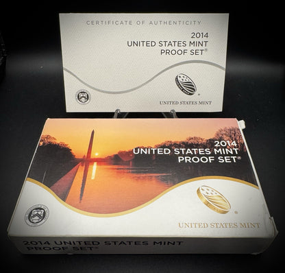 2014-S ATB Quarter GEM PROOF Clad 5 Coin Set w 2014 US Mint Box and COA2