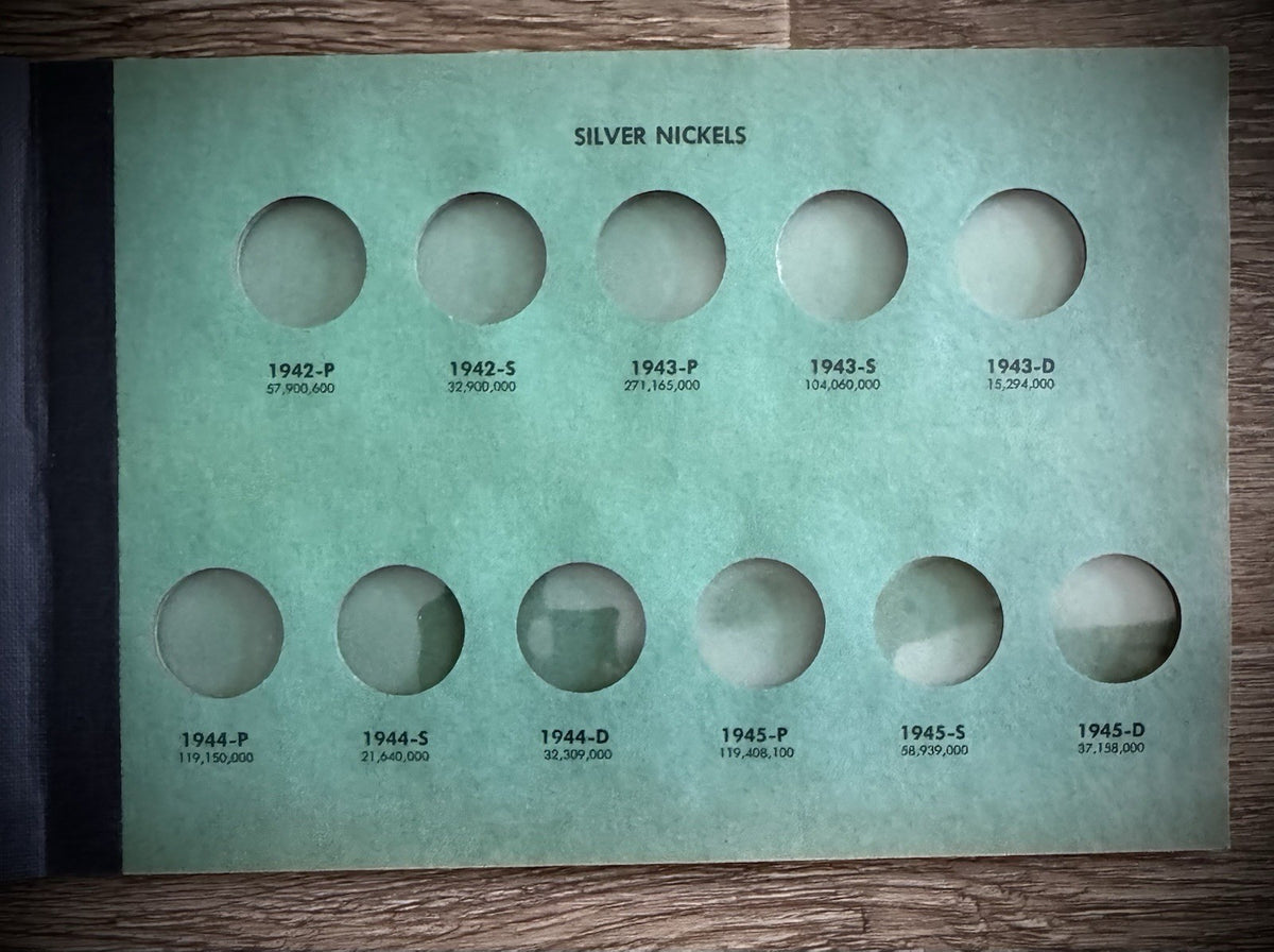 Never Used Vintage Meghrig World War II Emergency Coins G-31 Album No Coins2