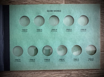 Never Used Vintage Meghrig World War II Emergency Coins G-31 Album No Coins2