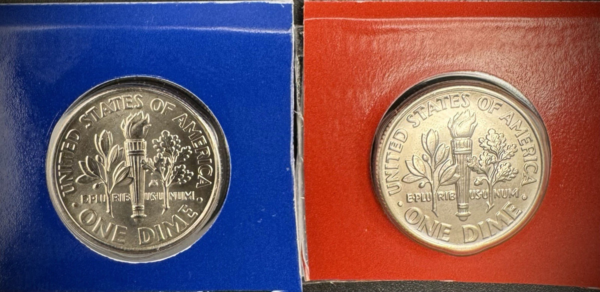 2010 P D Satin Finish Roosevelt Dime 2 Coin Lot From US Mint Uncirculated Set1