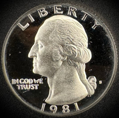 1981-S Washington Quarter PROOF Clad Coin0