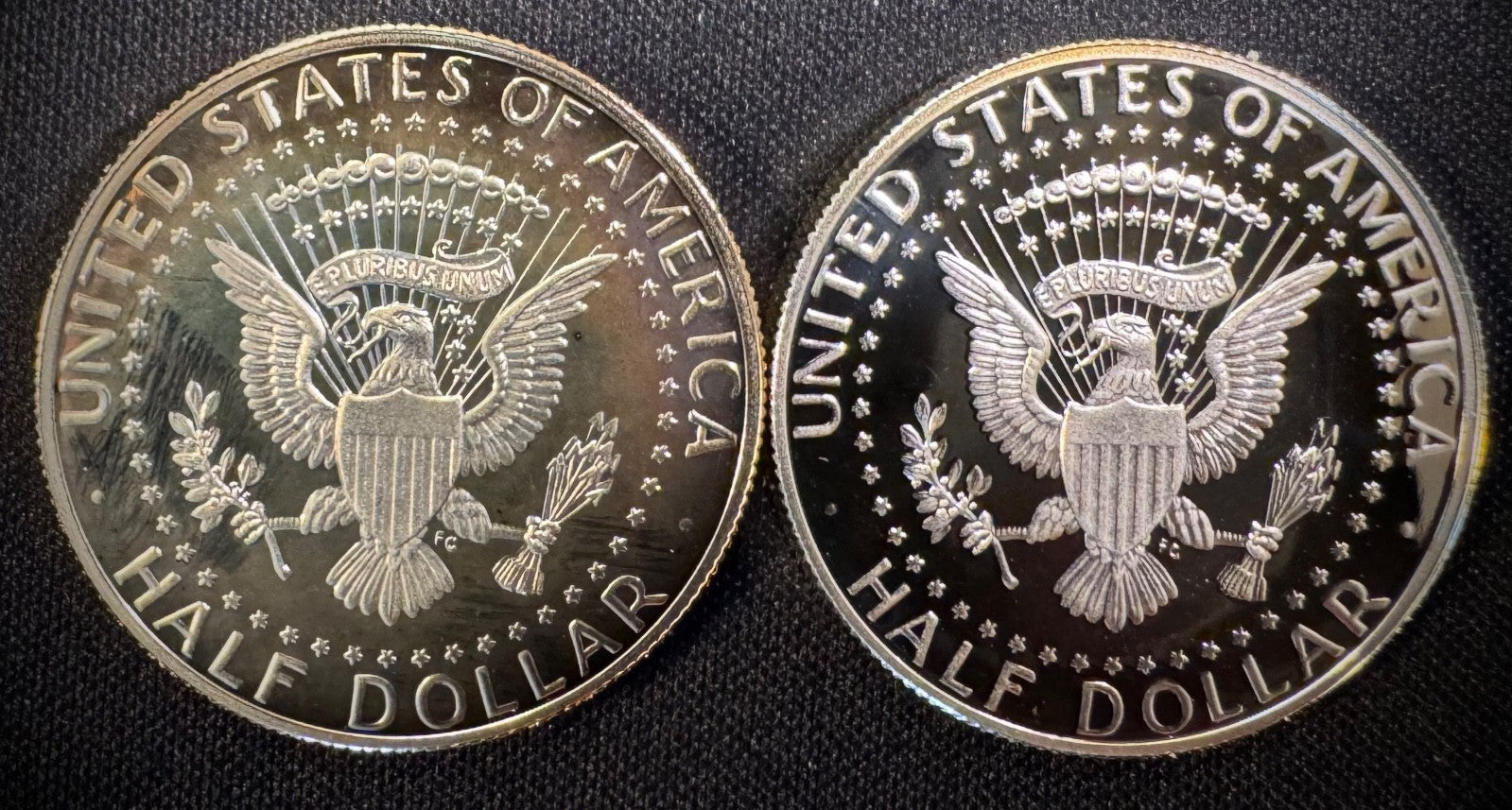 2019-S Kennedy Half Dollar GEM PROOF .999 Silver & Clad 2 Coin Lot Set3