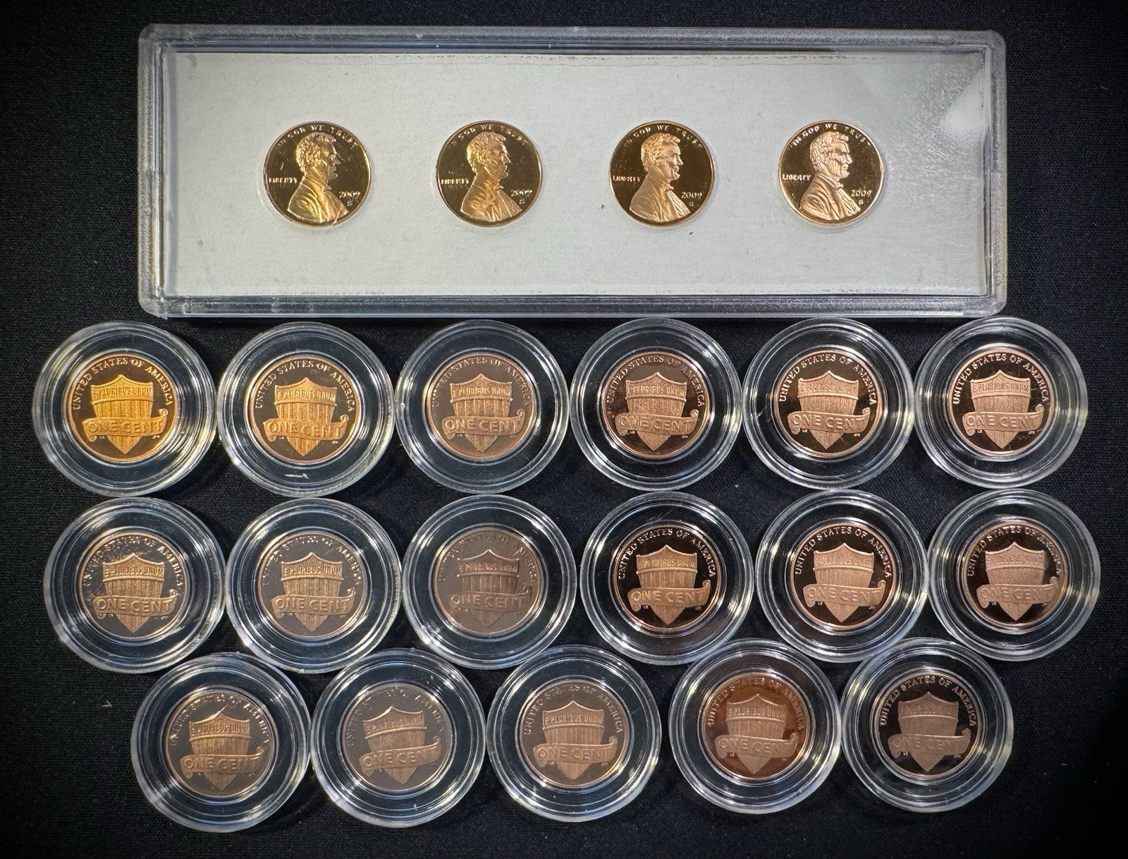 2009-2026 S Lincoln Bicentennial Shield Cent Penny GEM PROOF 21 Coin Collection1